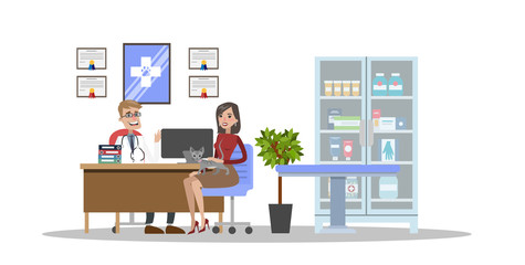 Vetclinic illustrations interior.