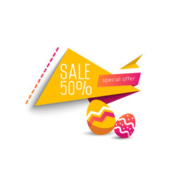 Composition of Easter sale card template 