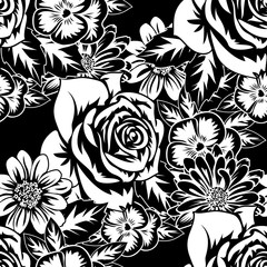 seamless monochrome pattern 