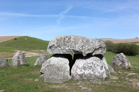 Poskaer Stenhus,viking grave and burial site of viking, is from around 3.300 before Christ in Denmark