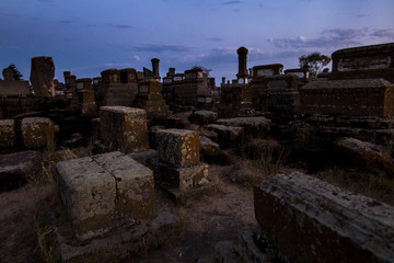 Historical cemetery of Noratus in Armenia, near the Lake Sevan