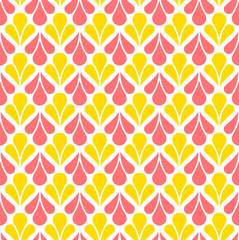 Seamless Floral Geometric Art Deco Pattern. Abstract vector background.