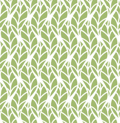 Vector Leaf Seamless Pattern. Abstract leaves texture.