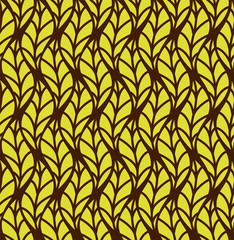 Vector Leaf Seamless Pattern. Abstract leaves texture.