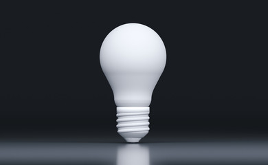 3D Rendering Of Realistic Classic Light Bulb On Black Background