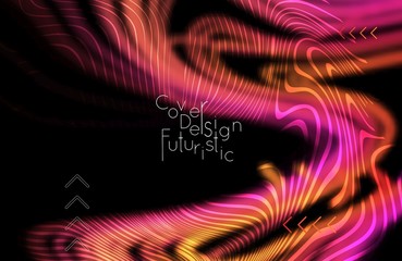 Abstract banner template with blurred curvy lines