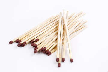 Matchstick on the white background