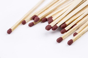 Matchstick on the white background