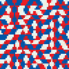 Red white and blue digital pixel vector background