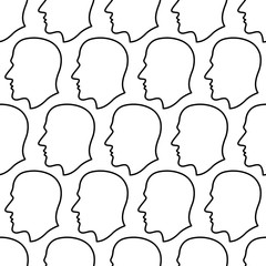 Human head contour pattern