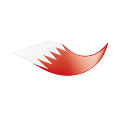 Obraz premium Bahrain flag, vector illustration