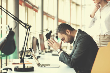 frustrated young business man