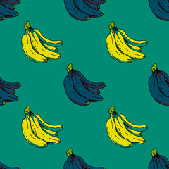 Bananas seamless pattern. Original design for print or digital media.