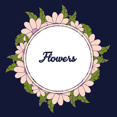 decorative frame with flowers