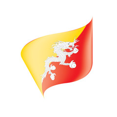 Bhutan flag, vector illustration