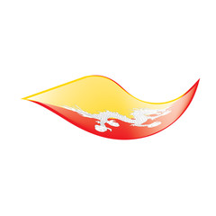 Bhutan flag, vector illustration