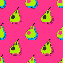 Pears seamless pattern. Original design for print or digital media.