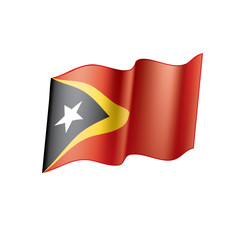 east timor flag, vector illustration