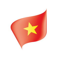 Obraz premium Vietnam flag, vector illustration