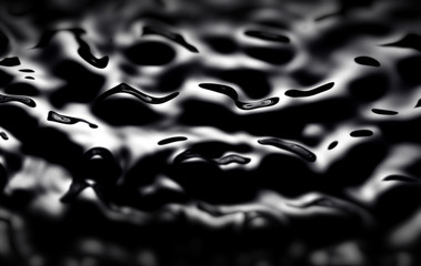 Movement of water - Abstract Black Background Liquid Texture. liquid abstraction