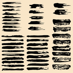 The vector set of grunge brushes