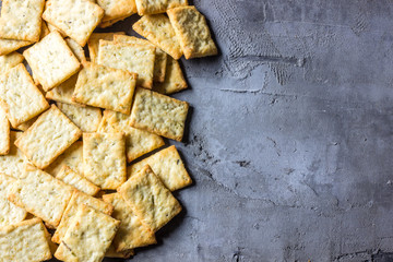 Crispbread crisp bread closeup top view