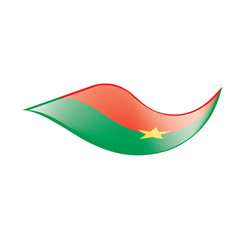 Burkina Faso flag, vector illustration