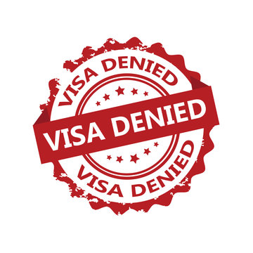 Visa Denied Grunge Rubber Stamp