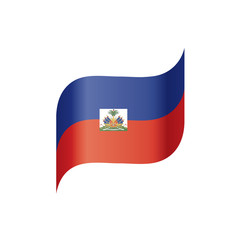 Fototapeta premium Haiti flag, vector illustration