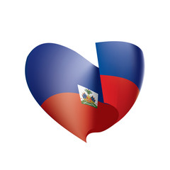 Obraz premium Haiti flag, vector illustration