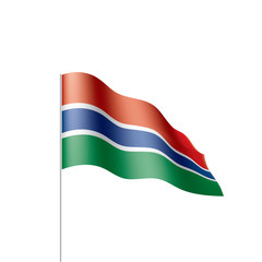Gambia flag, vector illustration