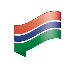 Gambia flag, vector illustration