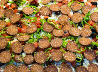 pizza ingredients background