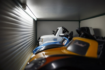 Naklejka premium Garage with children's cars