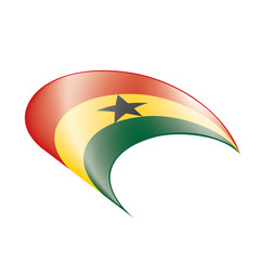 Ghana flag, vector illustration