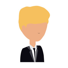 avatar businessman icon over white background, colorful design.  vector illustration