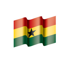 Ghana flag, vector illustration