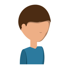 avatar young man icon over white background colorful design. vector illustration