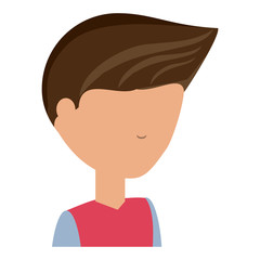 avatar young man icon over white background colorful design. vector illustration