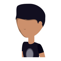 avatar young man icon over white background colorful design. vector illustration