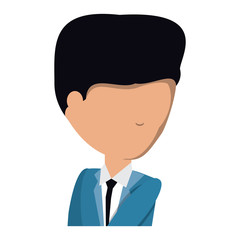 avatar businessman icon over white background, colorful design.  vector illustration