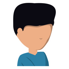 avatar young man icon over white background colorful design. vector illustration