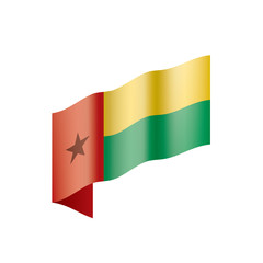 Guinea Bissau flag, vector illustration