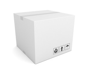 blank cardboard box concept  3d illustration