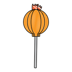 lollipop candy icon over white background, colorful design. vector illustration