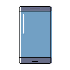 smartphone device icon over white background, vector illustration