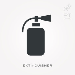 Silhouette icon extinguisher