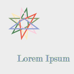 The figure shows the logo of triangles of different colors, with the text. For a new firm, institution.