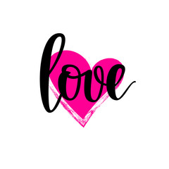 Love lettering vector
