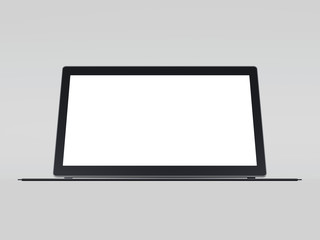 Modern black tablet. 3d rendering